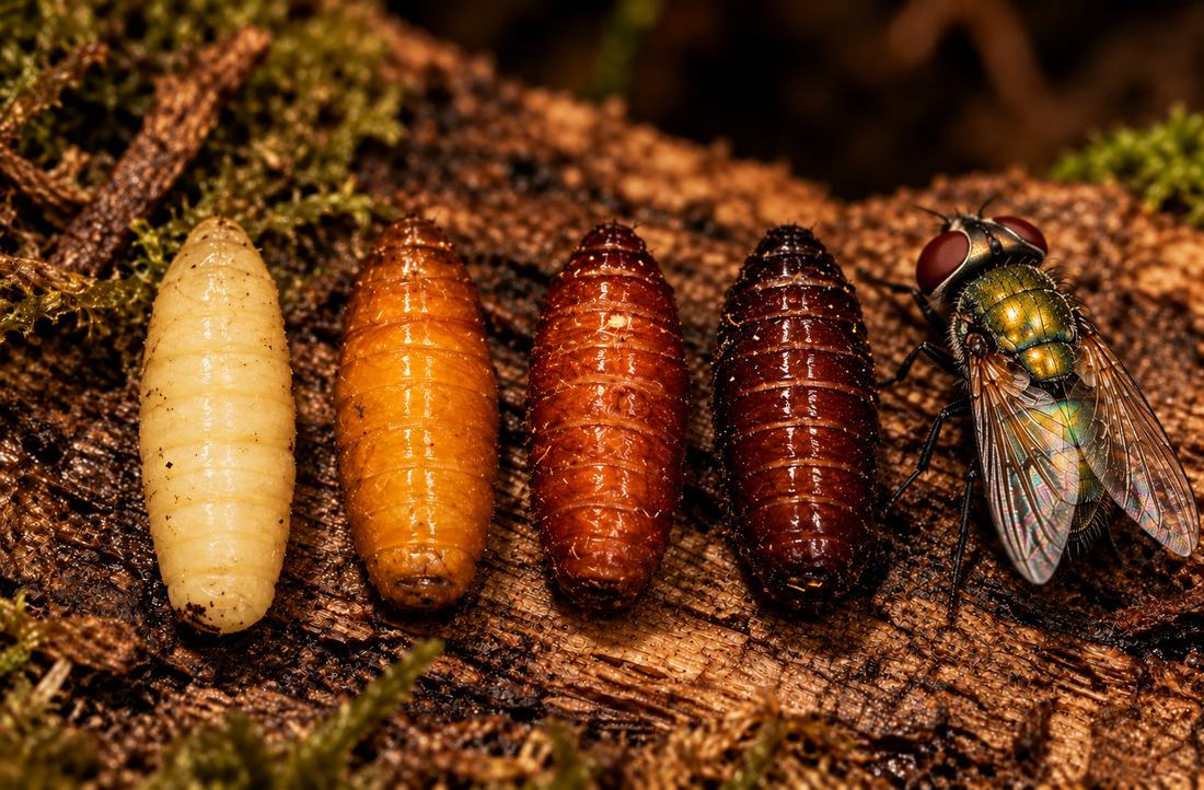 Pinkys, Puppen und Goldfliegen für Springspinnen und andere Wirbellose