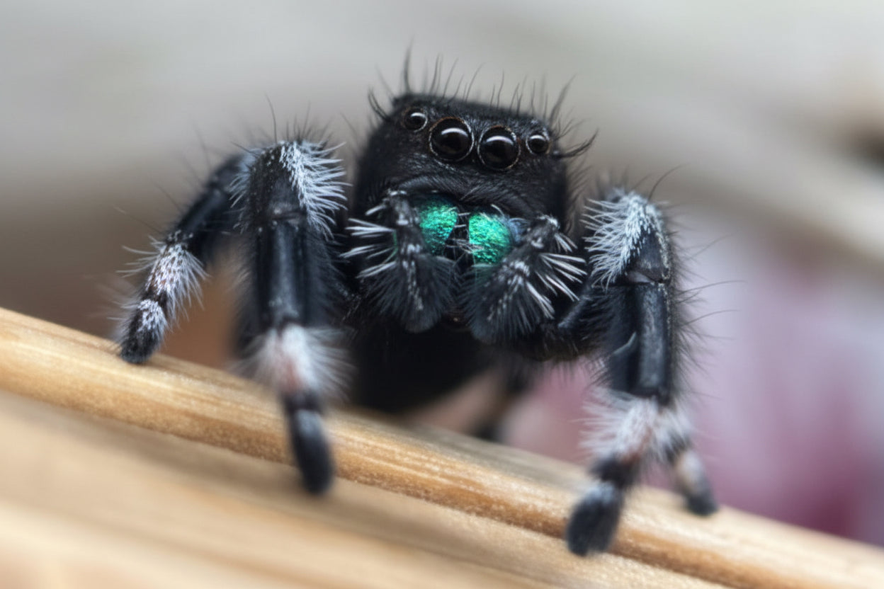 Phidippus regius Bahamas junges Männchen