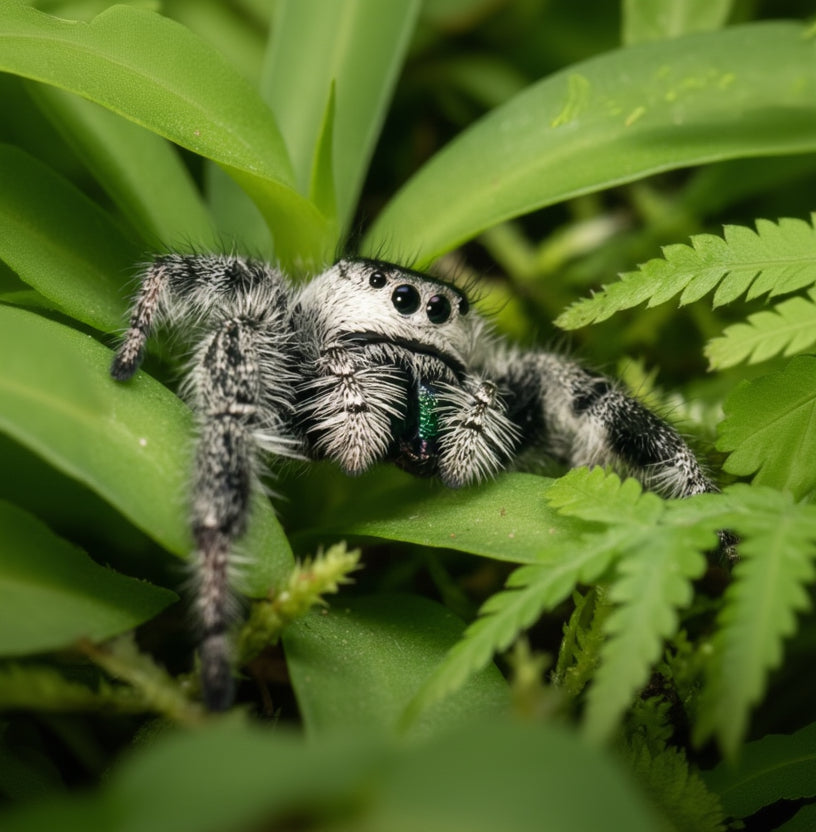 Springspinne Phidippus regius Bahamas